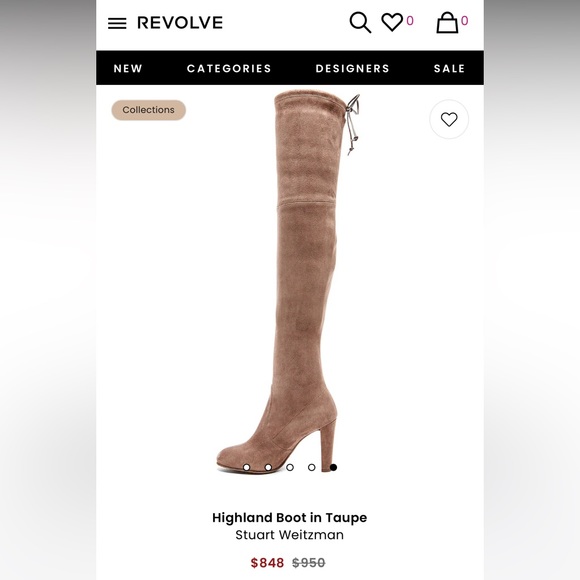 Stuart Weitzman suede over-the-knee boots in taupe. Size 7. Excellent condition. - Picture 8 of 15